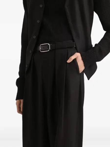 Pantaloni Dolce & Gabbana de lână negru