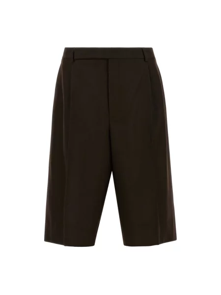 Bermudy Saint Laurent wełniane brązowe