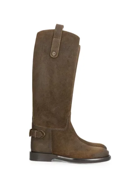 Botine Burberry din piele de căprioară maro