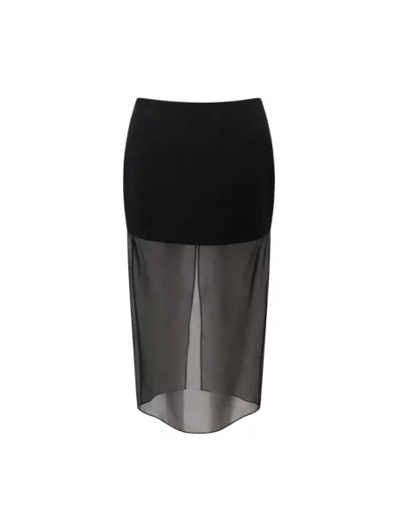 Spódnica midi Simona Corsellini z organzy czarna