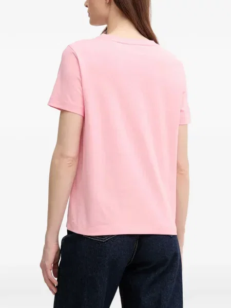 Tricou Gant cu broderie roz
