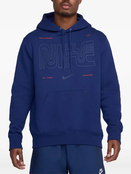 Lung tricou Nike cu buline din fleece negru