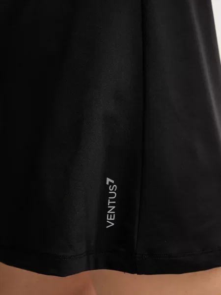 Платье мини Ea7 Emporio Armani клеш черное