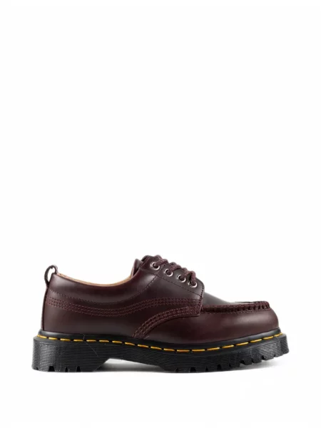 Pantofi loafer Dr. Martens cu șireturi din piele maro