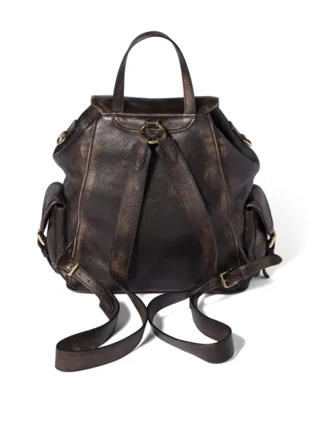 Kožni ruksak Miu Miu smeđa