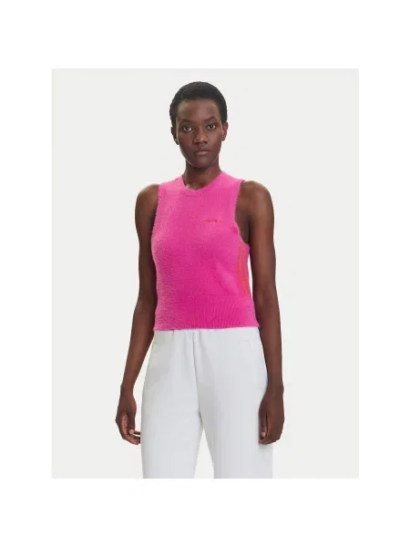 Adidas Marškinėliai Slim Fit rožinė
