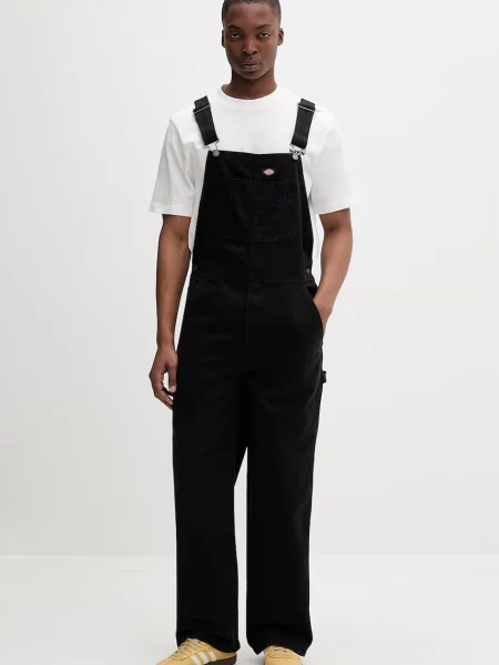 Blugi Dickies Loose Canvas Bib Black L negru