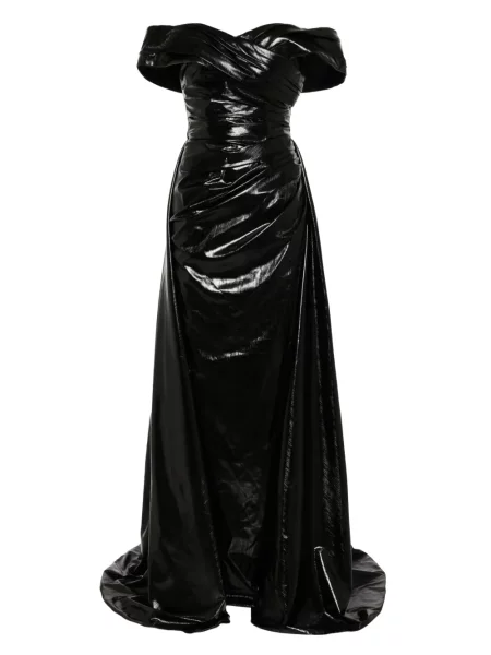 Rochie maxi Saiid Kobeisy lungă de costum negru
