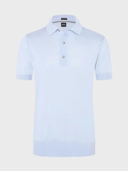 Поло Boss голубое