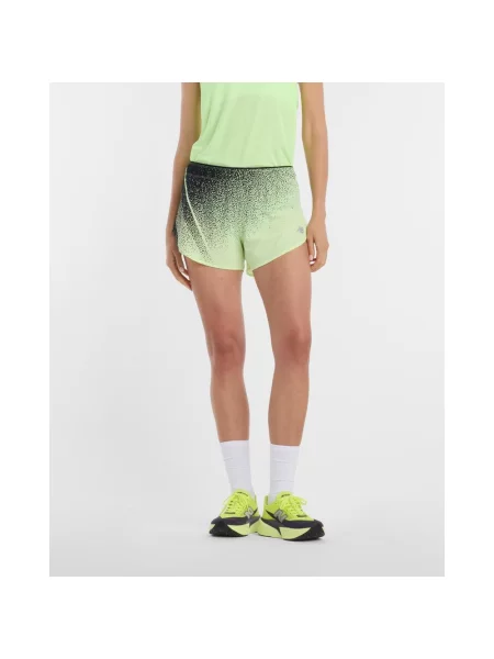Spodenki New Balance RC Ultra Light Printed Short zielone S czarne