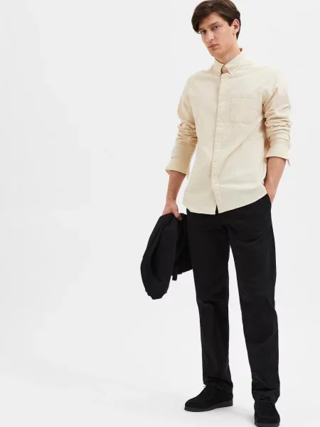 SELECTED HOMME Chino hlače New Miles' črna
