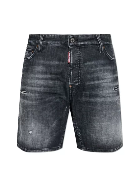 Szorty jeansowe Dsquared2 czarne