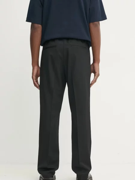 Filippa K pantaloni din lana drept negru