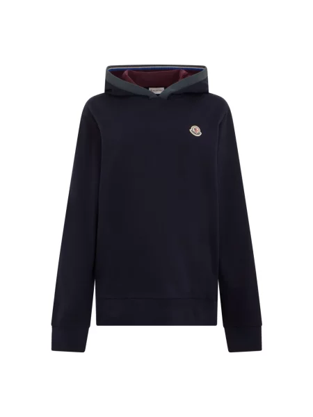 Bluza z kapturem Moncler z kapturem niebieska