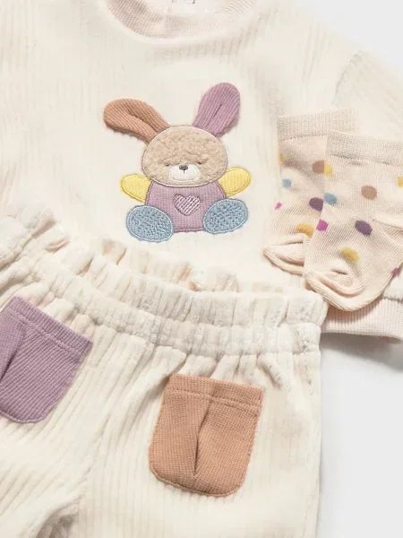 Mayoral Newborn трикотажний комплект для немовлят вельветовий