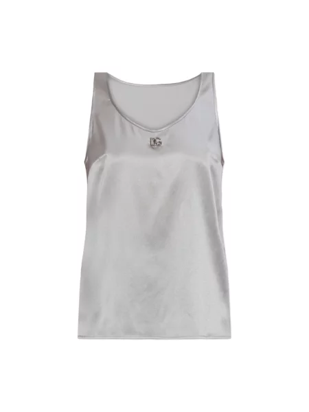 Top Dolce And Gabbana z logo szary