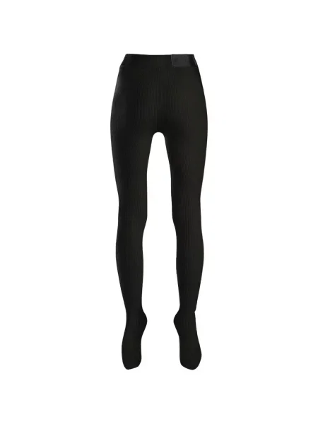 Pantaloni Loewe tricotate cu autograf negru