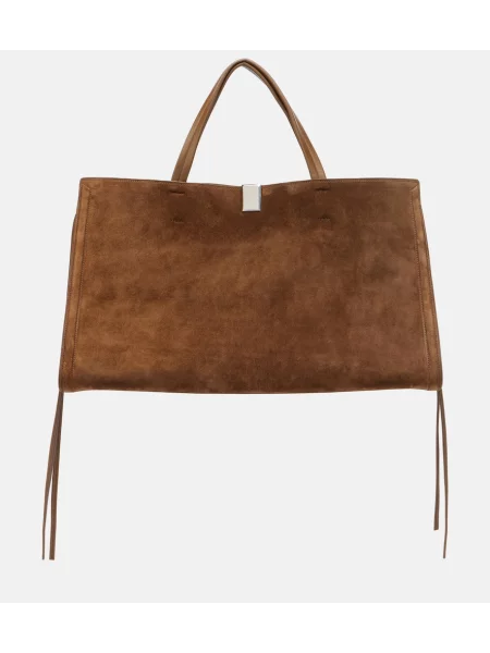 Shopperka Phoebe Philo zamszowa brązowa