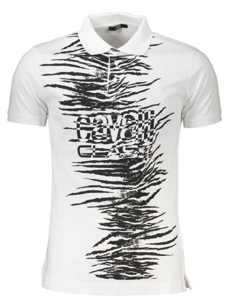 Polo Cavalli Class cu mâneci scurte alb