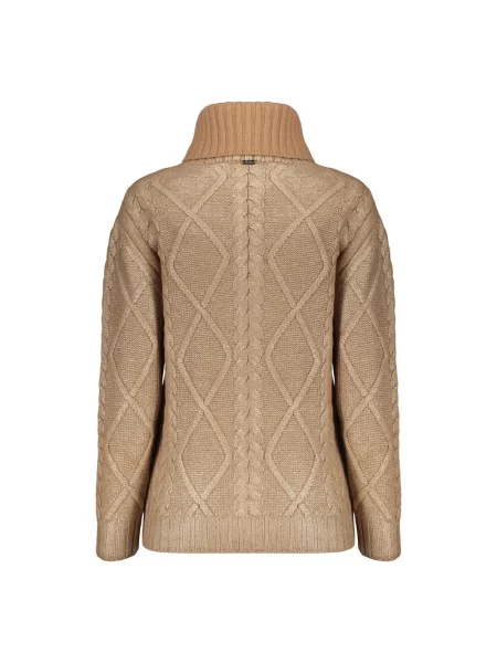 Sweter z golfem Herno brązowy