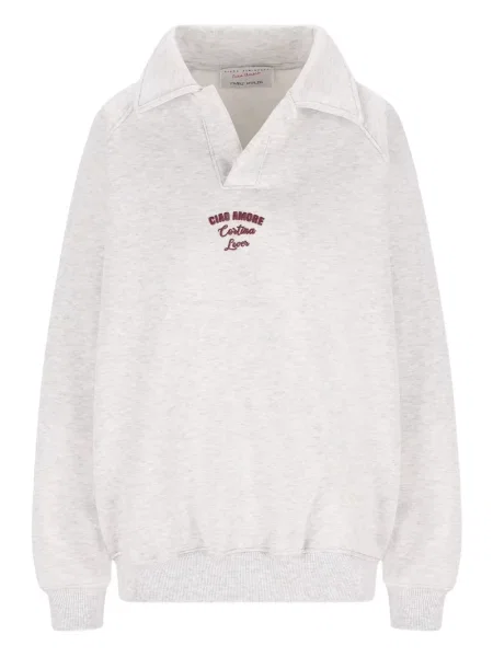 Hanorac Giada Benincasa cu broderie gri