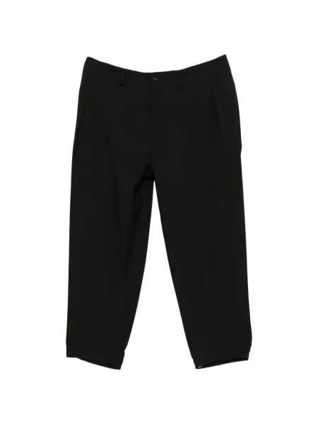 Hlače Yohji Yamamoto s draperijom crna