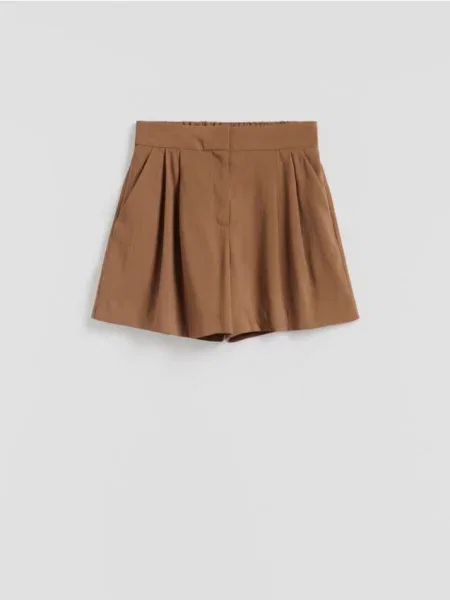 Reserved Pantaloni scurți cu conținut ridicat de modal brun-auriu