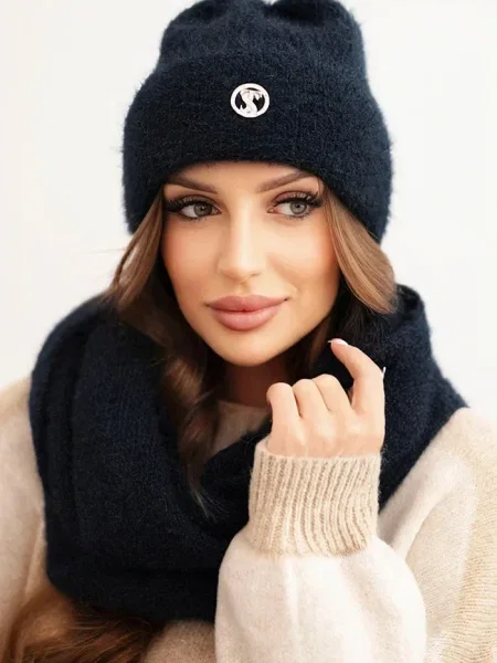 Fular Kesi tricotate albastru