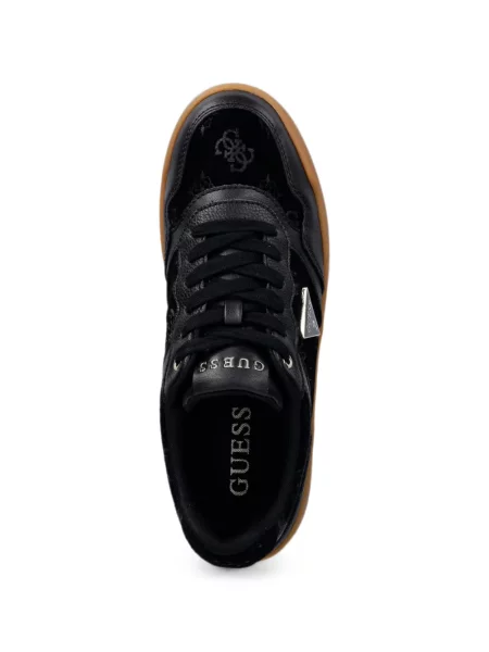 Sneakerși Guess cu imagine negru