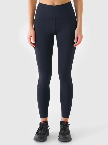 4F legginsy z bocznymi i z wykończeniem szybkoschnącym M czarne