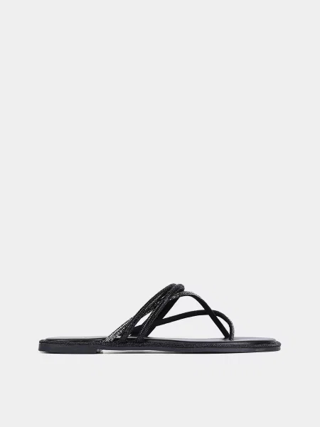 Шльопанці Attizzare штучна шкіра чорний