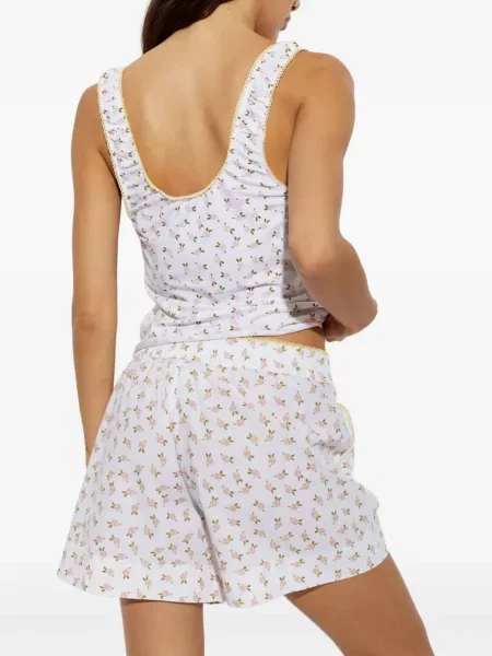 Pantaloni scurți Diesel cu model floral cu imagine alb