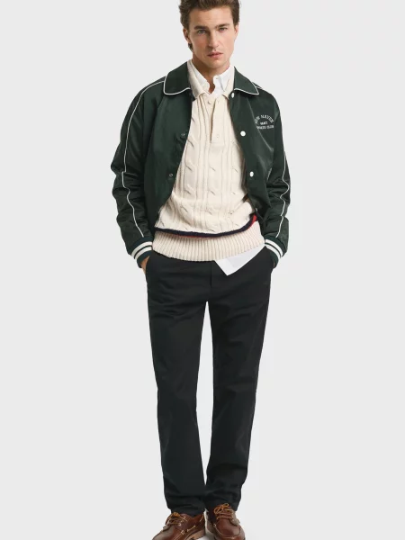 Чиносы Gant из твилла черные