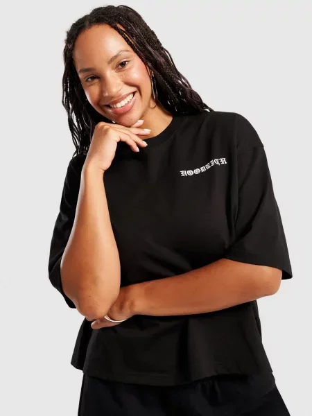 Hoodrich T-Shirt Envy Mid Length Oversized czarna