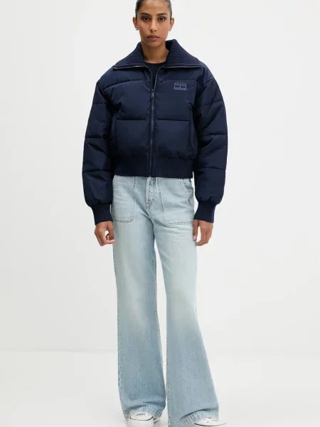 Traperice Tommy Jeans visoki struk plava