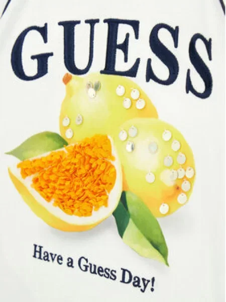Guess Marškinėliai Regular Fit balta