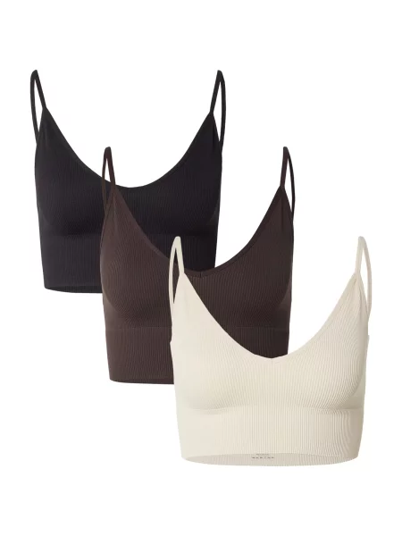 ONLY Sutien ONLVICKY bej deschis / maro închis negru