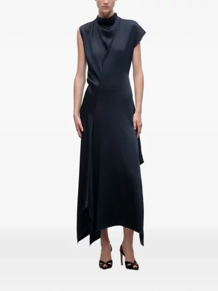 Rochie midi Victoria Beckham drapată albastru