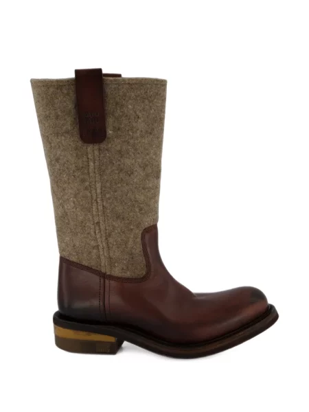 Botine Miu Miu din piele maro