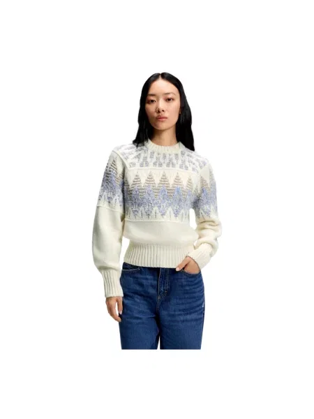 Dzianinowy sweter Hugo biały