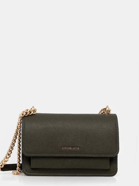Кожена чанта MICHAEL Michael Kors черно