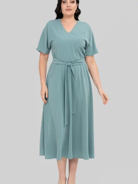 Шелковое платье миди All Posa