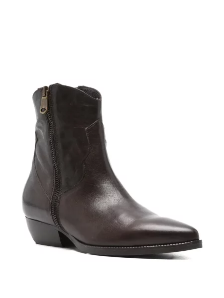 Botine Curiositè din piele cowboy maro