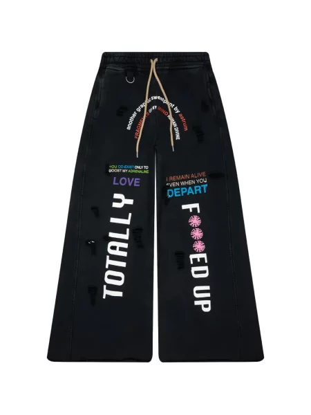 Pantaloni Astrum cu imagine alergare negru
