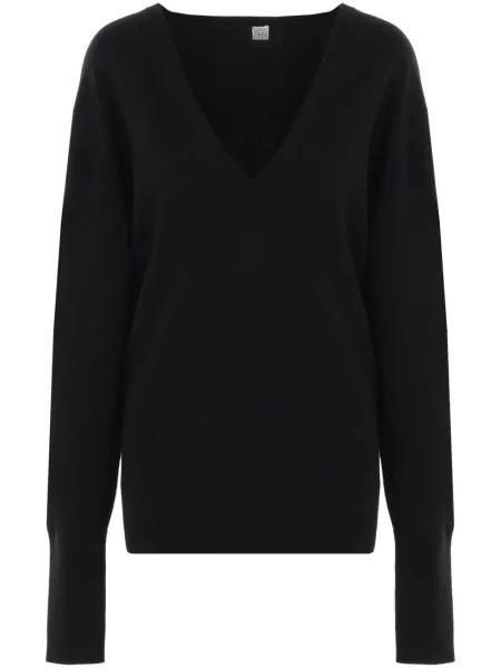 Pulover Toteme cu decolteu în V negru