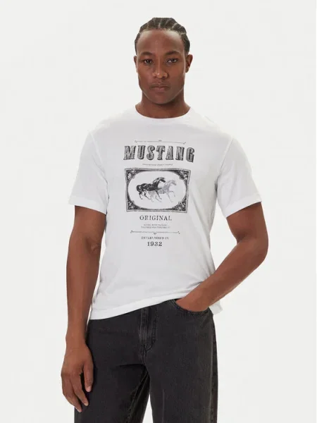 Mustang Tricou Akron alb