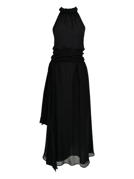 Sukienka midi Azeeza do kolan pleciona garniturowa czarna