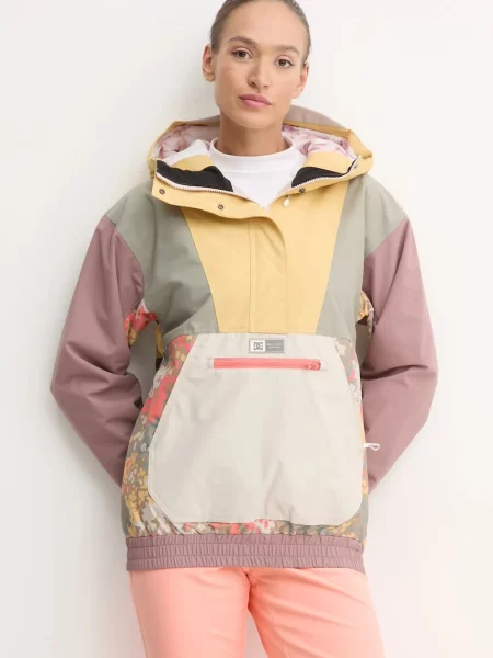Kurtka DC Shoes Chalet Anorak brązowy zielony XS żółty