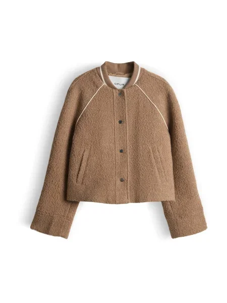 OPUS Geacă de primăvară-toamnă Hirona maro caramel alb