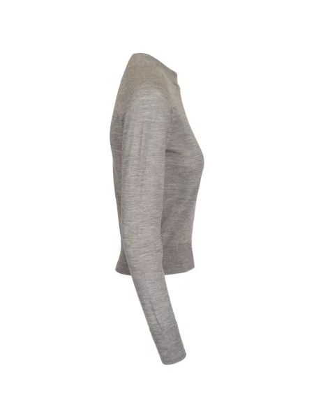 Pulover Ami Paris cu broderie gri